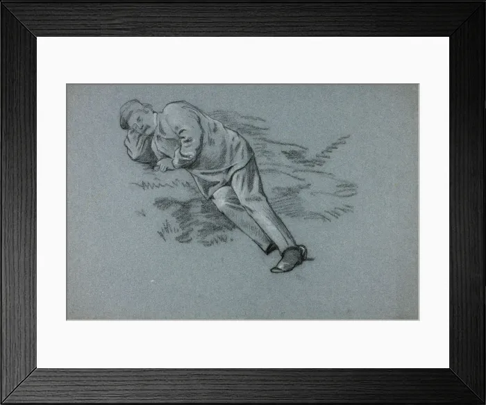 Framed Print : Sleeping Man, c. 1890. Creator: Henry Stacy Marks Framed Print : Sleeping Man, c. 1890. Creator: Henry Stacy Marks