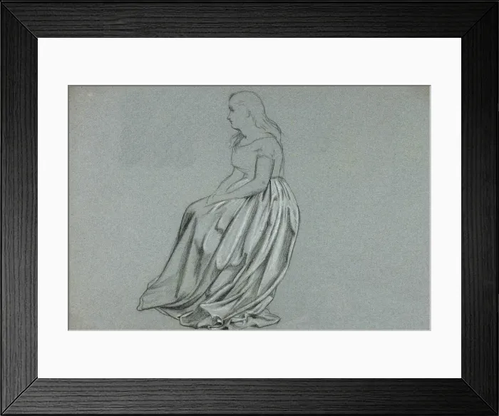 Framed Print : Profile of a Seated Woman, n. d. Creator: Henry Stacy Marks Framed Print : Profile of a Seated Woman, n. d. Creator: Henry Stacy Marks