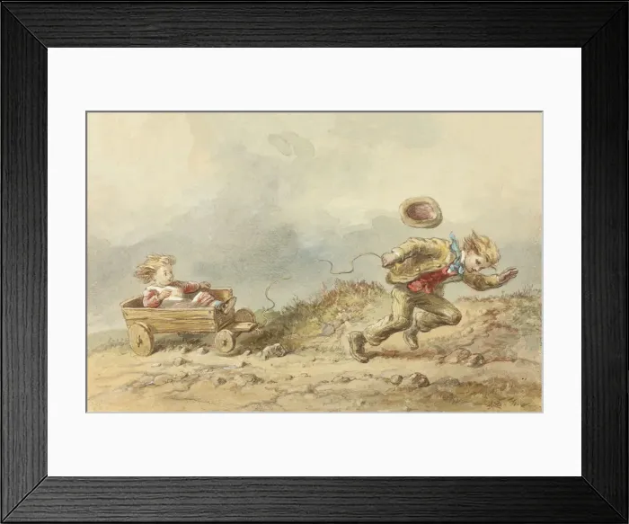 Framed Print : The Broken Cart-Rope, n. d. Creator: Hablot Knight Browne Framed Print : The Broken Cart-Rope, n. d. Creator: Hablot Knight Browne