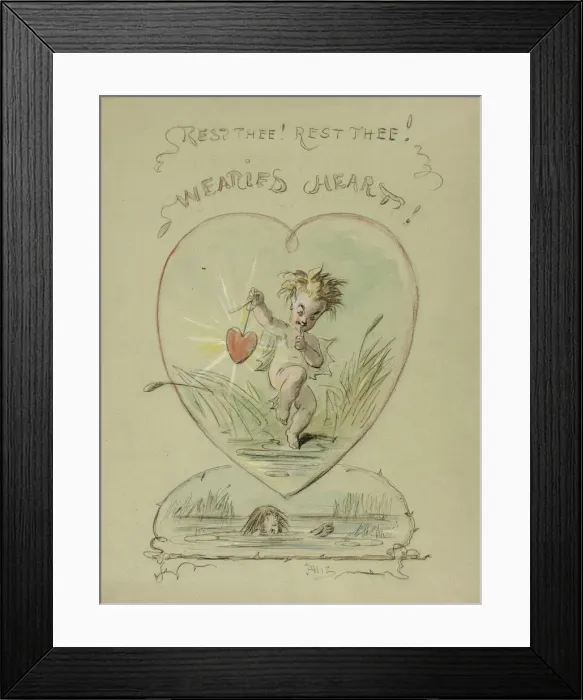 Framed Print : Rest Thee! Rest Thee! Wearied Heart!, n. d. Creator: Hablot Knight Browne Framed Print : Rest Thee! Rest Thee! Wearied Heart!, n. d. Creator: Hablot Knight Browne