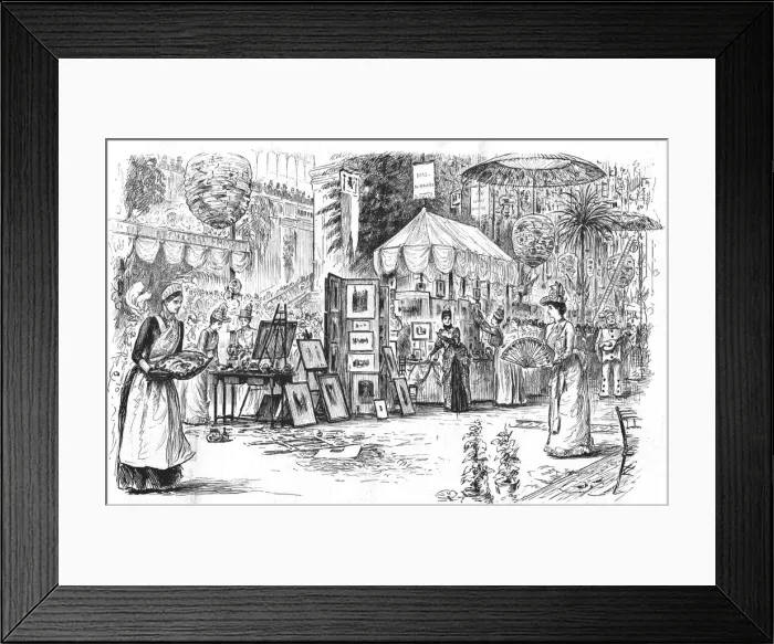 Framed Print : The Silver Fete'at the Anglo-Danish Exhibition in aid of the Victoria Hospital for Children, 18 Creator: George du Maurier Framed Print : The Silver Fete'at the Anglo-Danish Exhibition in aid of the Victoria Hospital for Children, 18 Creator: George du Maurier