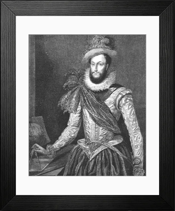 Framed Print : Sir Walter Raleigh, 1588, 1888. Creator: Unknown Framed Print : Sir Walter Raleigh, 1588, 1888. Creator: Unknown