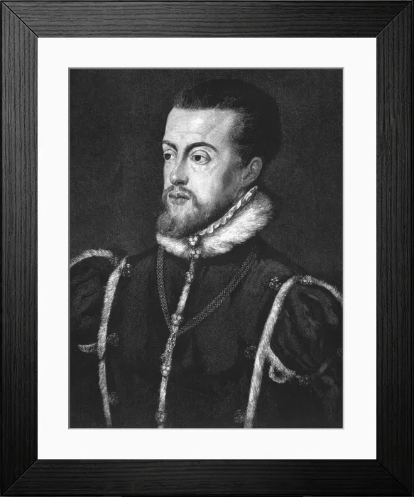 Framed Print : Philip II, of Spain, 1588, 1888. Creator: Rose Framed Print : Philip II, of Spain, 1588, 1888. Creator: Rose