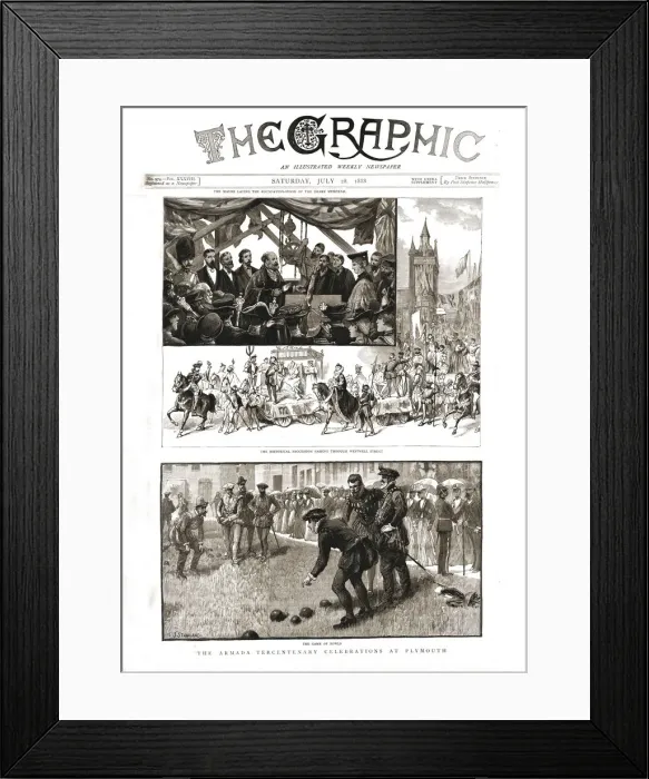 Framed Print : The Graphic, Front Cover Saturday July 28th. 1888, 1888. Creator: Unknown Framed Print : The Graphic, Front Cover Saturday July 28th. 1888, 1888. Creator: Unknown