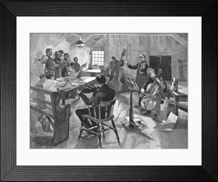 Framed Print : A Village Philharmonic Rehearsal, 1888. Creator: Stanhope A Forbes Framed Print : A Village Philharmonic Rehearsal, 1888. Creator: Stanhope A Forbes