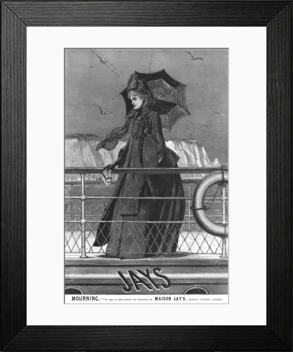 Framed Print : Maison Jays mourning outfitters, 1888. Creator: Unknown Framed Print : Maison Jays mourning outfitters, 1888. Creator: Unknown