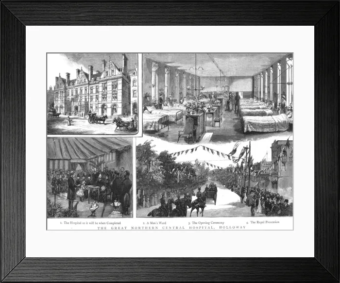 Framed Print : The Great Northern Central Hospital, Holloway, 1888. Creator: Unknown Framed Print : The Great Northern Central Hospital, Holloway, 1888. Creator: Unknown