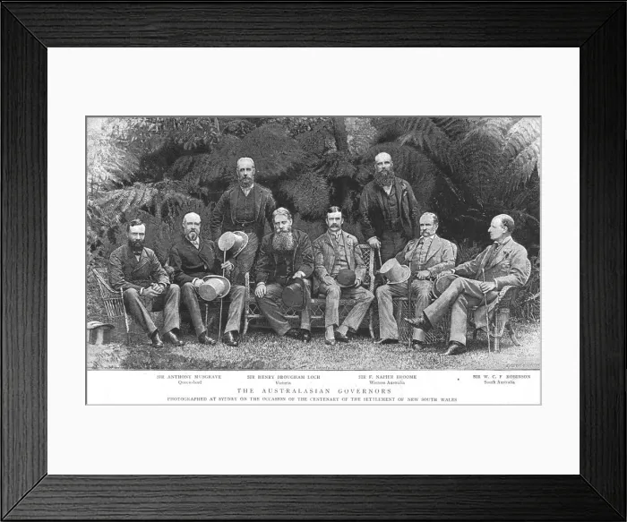 Framed Print : The Australasian Govenors, 1888. Creator: Unknown Framed Print : The Australasian Govenors, 1888. Creator: Unknown