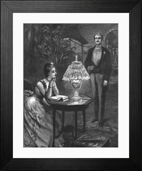 Framed Print : That Unfortunate Marriage, by Francis Eleanor Trollope, Theodore thought she made a charming pictu Creator: Sydney Prior Hall Framed Print : That Unfortunate Marriage, by Francis Eleanor Trollope, Theodore thought she made a charming pictu Creator: Sydney Prior Hall