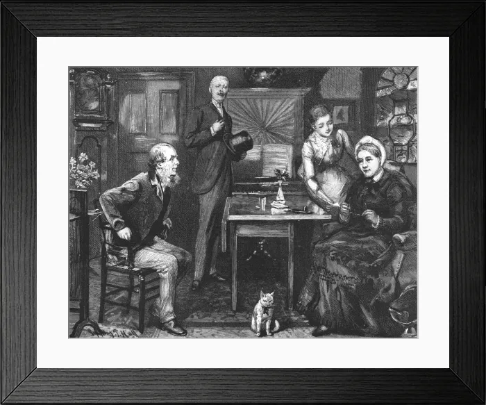 Framed Print : That Unfortunate Marriage, by Francis Eleanor Trollope, The next moment Mr. Theodore Bransby was u Creator: Sydney Prior Hall Framed Print : That Unfortunate Marriage, by Francis Eleanor Trollope, The next moment Mr. Theodore Bransby was u Creator: Sydney Prior Hall