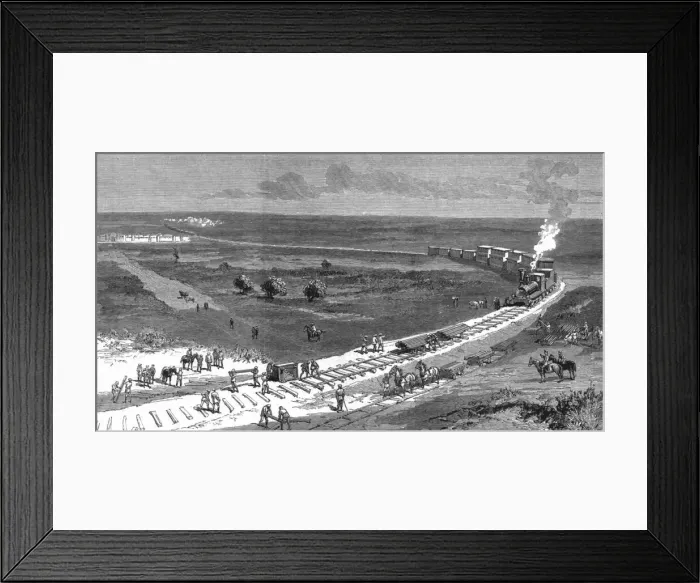 Framed Print : The Russians in Central Asia, view of the Transcaspian Railway, 1888. Creator: Unknown Framed Print : The Russians in Central Asia, view of the Transcaspian Railway, 1888. Creator: Unknown