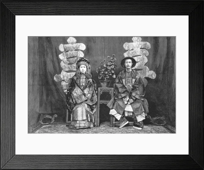 Framed Print : The Wedding of Lady Blossom Tseng, Daughter of the Marquis Tseng, and Mr. Woo, at Pekin, 1888. Creator: Unknown Framed Print : The Wedding of Lady Blossom Tseng, Daughter of the Marquis Tseng, and Mr. Woo, at Pekin, 1888. Creator: Unknown