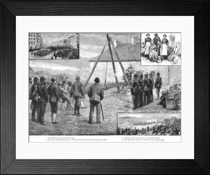 Framed Print : Under the plan of campaign-on the Vandeleur Estate, 1888. Creator: Unknown Framed Print : Under the plan of campaign-on the Vandeleur Estate, 1888. Creator: Unknown