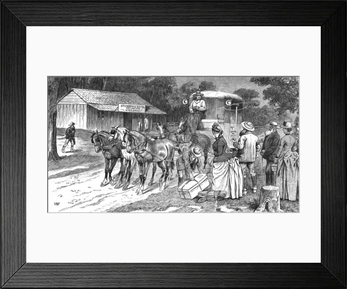 Framed Print : The Melbourne CentennialInternational Exhibition- Up-country people starting for the exhibition, Creator: Unknown Framed Print : The Melbourne CentennialInternational Exhibition- Up-country people starting for the exhibition, Creator: Unknown