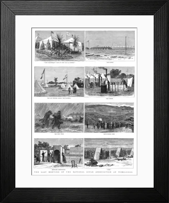 Framed Print : The Last Meeting of the National Rifle Association at Wimbledon, 1888. Creator: Unknown Framed Print : The Last Meeting of the National Rifle Association at Wimbledon, 1888. Creator: Unknown