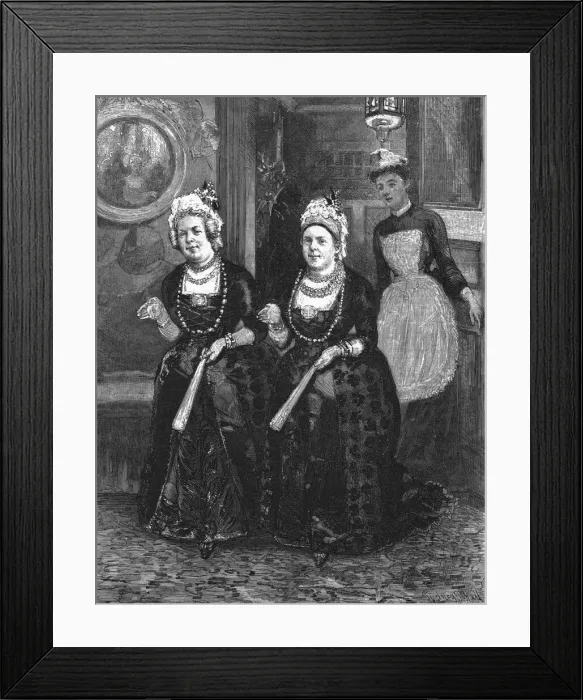 Framed Print : That Unfortunate Marriage, by Francis Eleanor Trollope, They were both snub nosed little women, 1 Creator: Sydney Prior Hall Framed Print : That Unfortunate Marriage, by Francis Eleanor Trollope, They were both snub nosed little women, 1 Creator: Sydney Prior Hall
