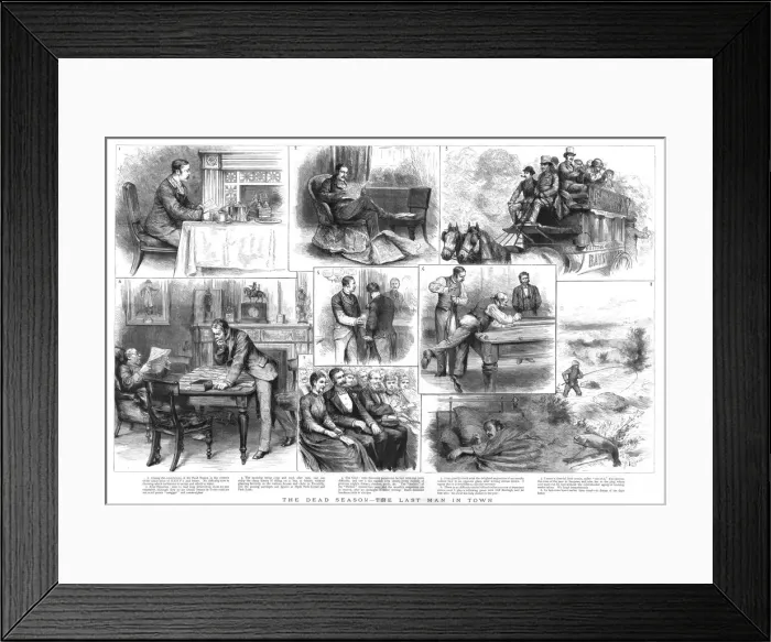 Framed Print : The Dead Season--The Last Man in Town, 1888. Creator: G Durand Framed Print : The Dead Season--The Last Man in Town, 1888. Creator: G Durand