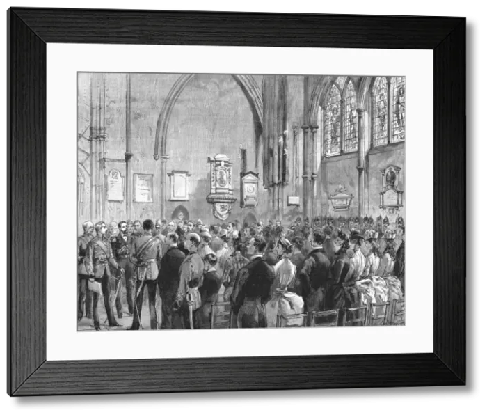Framed Print : Lord Wolsely unveiling the memorial windows in Rochester Cathedral to General Gordon and the Offic Creator: Unknown Framed Print : Lord Wolsely unveiling the memorial windows in Rochester Cathedral to General Gordon and the Offic Creator: Unknown
