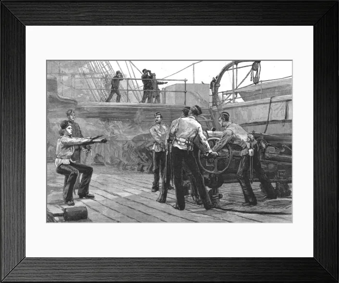 Framed Print : The Naval Mobilisation, In the thick of it, 1888. Creator: Unknown Framed Print : The Naval Mobilisation, In the thick of it, 1888. Creator: Unknown