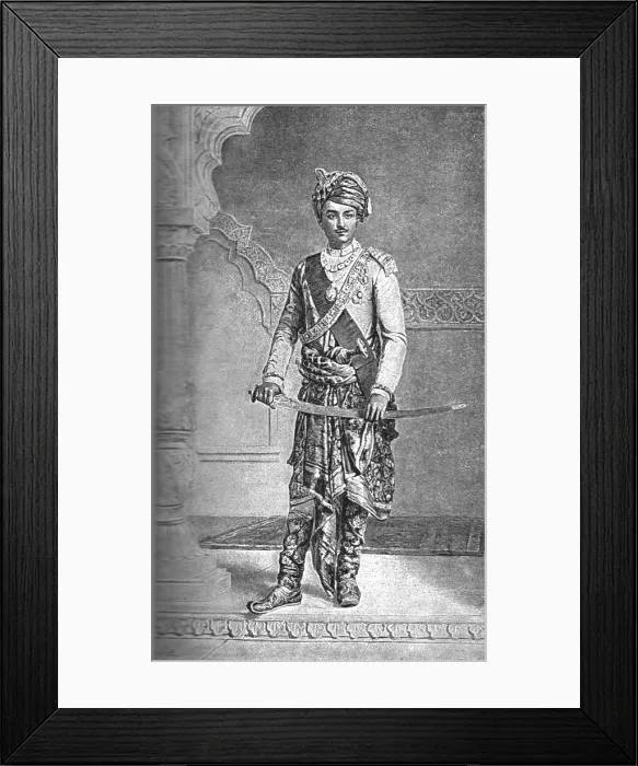 Framed Print : Pictures of the Year- IX, His Highness the Rao of Cutch, G. C. I. E. 1888. Creator: Unknown Framed Print : Pictures of the Year- IX, His Highness the Rao of Cutch, G. C. I. E. 1888. Creator: Unknown