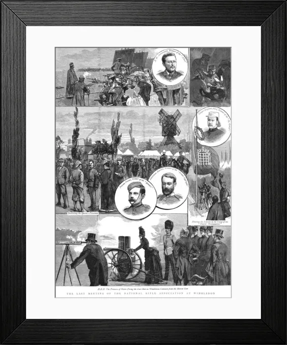 Framed Print : The Last Meeting of the National Rifle Association at Wimbledon, 1888. Creator: Unknown Framed Print : The Last Meeting of the National Rifle Association at Wimbledon, 1888. Creator: Unknown