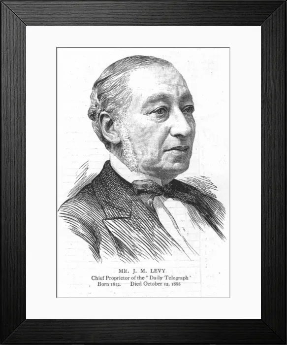 Framed Print : Mr. J. M. Levy. Chief Proprietor of the Daily Telegraph; 1812-1888, 1888. Creator: Unknown Framed Print : Mr. J. M. Levy. Chief Proprietor of the Daily Telegraph; 1812-1888, 1888. Creator: Unknown