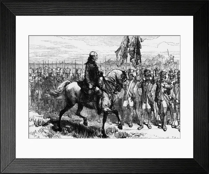 Framed Print : Warren Hastings Reviewing Pearses Column, c1891. Creator: James Grant Framed Print : Warren Hastings Reviewing Pearses Column, c1891. Creator: James Grant