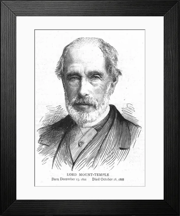 Framed Print : Lord Mount-Temple; 1811-1888, 1888. Creator: Unknown Framed Print : Lord Mount-Temple; 1811-1888, 1888. Creator: Unknown