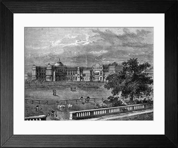 Framed Print : View of Government House, Calcutta, c1891. Creator: James Grant Framed Print : View of Government House, Calcutta, c1891. Creator: James Grant
