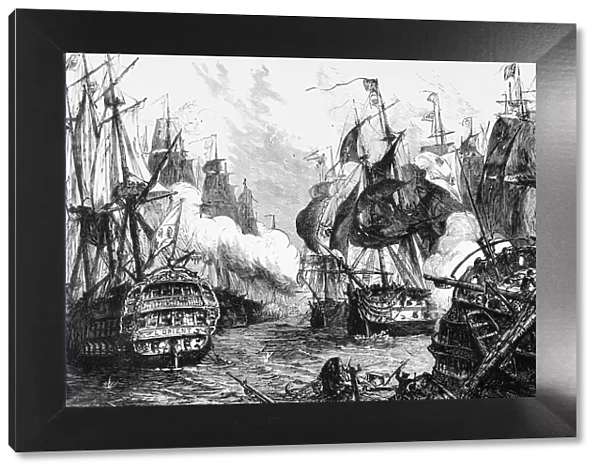 Sea-Fight Off Trincomalee, c1891. Creator: James Grant