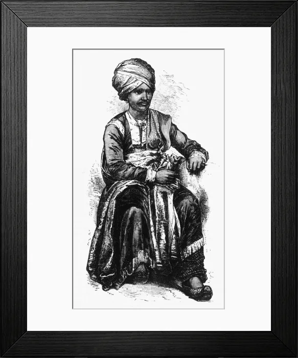 Framed Print : Native of Madras, c1891. Creator: James Grant Framed Print : Native of Madras, c1891. Creator: James Grant