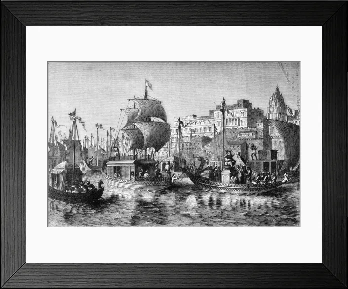 Framed Print : Religious Festival at Benares, c1891. Creator: James Grant Framed Print : Religious Festival at Benares, c1891. Creator: James Grant