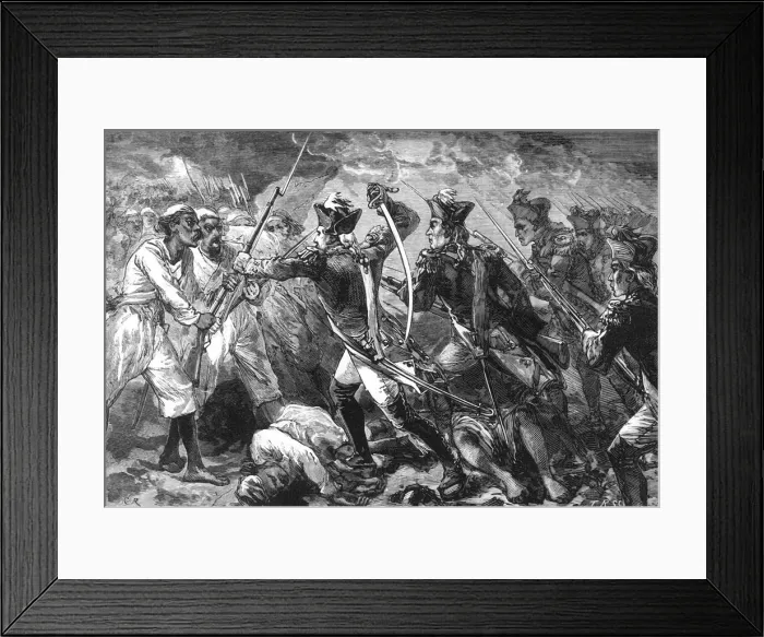Framed Print : Captain Yorke Leading the Forlorn Hope at Masulipatam, c1891. Creator: James Grant Framed Print : Captain Yorke Leading the Forlorn Hope at Masulipatam, c1891. Creator: James Grant