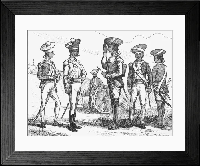 Framed Print : Madras Sepys, 1791, c1891. Creator: James Grant Framed Print : Madras Sepys, 1791, c1891. Creator: James Grant