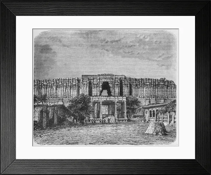 Framed Print : Entrance to the Temple of Seringham, c1891. Creator: James Grant Framed Print : Entrance to the Temple of Seringham, c1891. Creator: James Grant