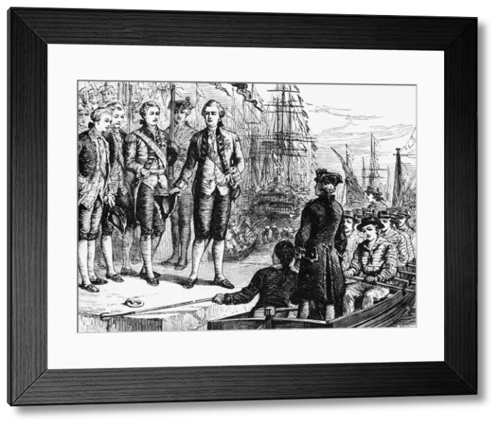 Framed Print : Clive Departing from India, c1891. Creator: James Grant Framed Print : Clive Departing from India, c1891. Creator: James Grant