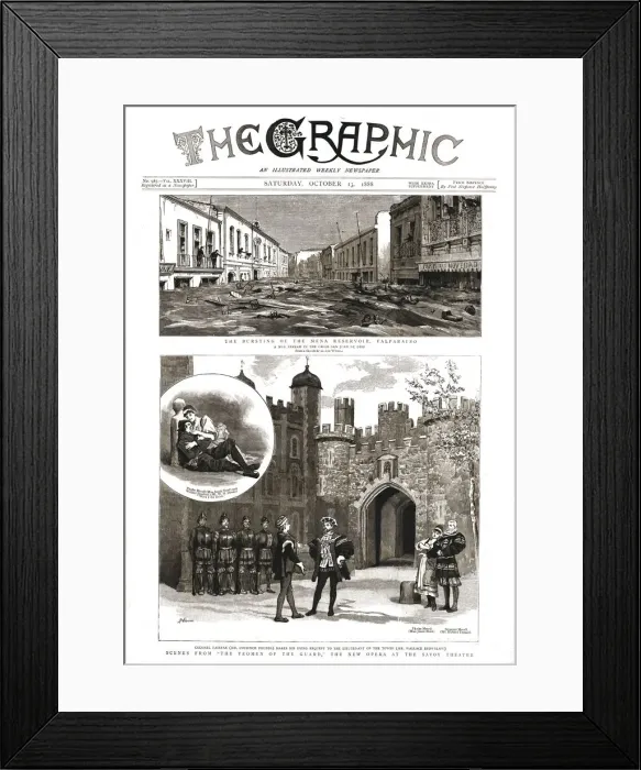 Framed Print : The Graphic, Front Cover Saturday October 13. 1888, 1888. Creator: Unknown Framed Print : The Graphic, Front Cover Saturday October 13. 1888, 1888. Creator: Unknown
