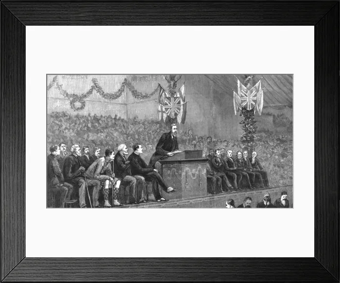 Framed Print : Lord Hartington addressing a Liberal Unionist meeting at Inverness, 1888. Creator: Unknown Framed Print : Lord Hartington addressing a Liberal Unionist meeting at Inverness, 1888. Creator: Unknown