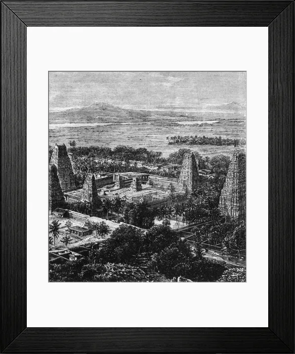 Framed Print : Bird s-Eye View of the Pagoda of the Eagles Nest, near Chingleput (Madras Presidency), c1891. Creator: James Grant Framed Print : Bird s-Eye View of the Pagoda of the Eagles Nest, near Chingleput (Madras Presidency), c1891. Creator: James Grant