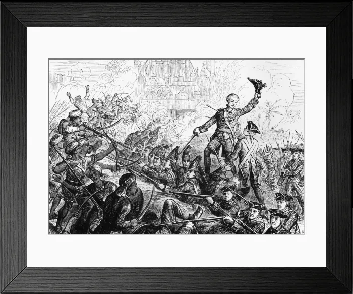 Framed Print : Fletchers Defence of the Redoubt at Tanjore, c1891. Creator: James Grant Framed Print : Fletchers Defence of the Redoubt at Tanjore, c1891. Creator: James Grant