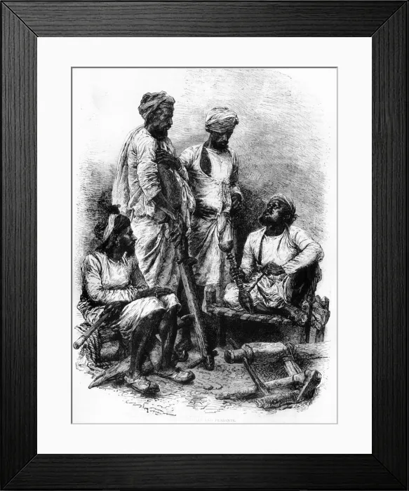 Framed Print : Jaut Zemindars and Peasants, c1891. Creator: James Grant Framed Print : Jaut Zemindars and Peasants, c1891. Creator: James Grant