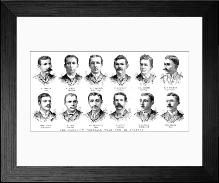 Framed Print : The Canadian Football Team now in England, 1888. Creator: Unknown Framed Print : The Canadian Football Team now in England, 1888. Creator: Unknown