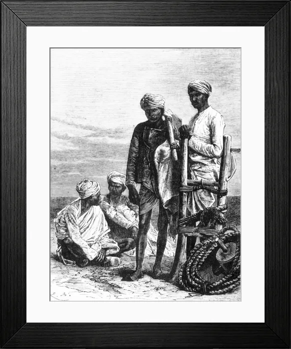 Framed Print : Peasants of the Doab, c1891. Creator: James Grant Framed Print : Peasants of the Doab, c1891. Creator: James Grant