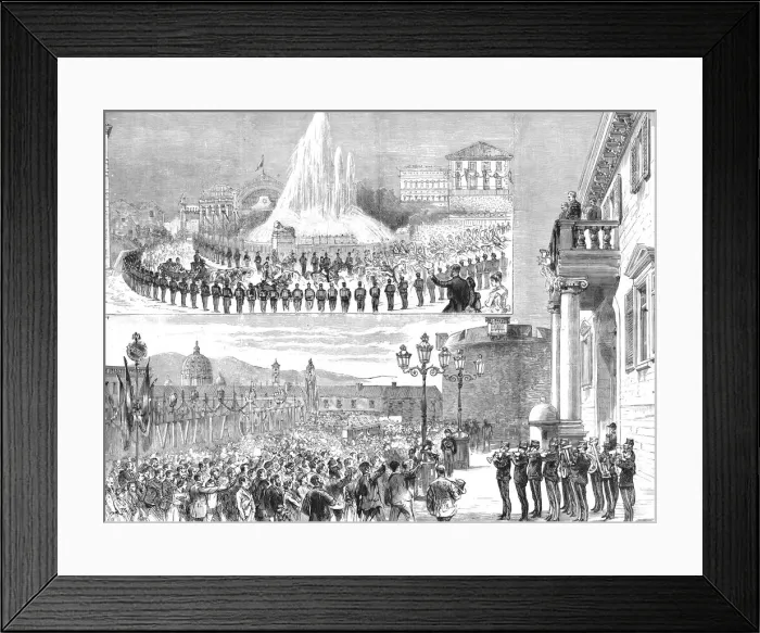 Framed Print : The Visit of the German Emperor to Rome, 1888. Creator: Unknown Framed Print : The Visit of the German Emperor to Rome, 1888. Creator: Unknown