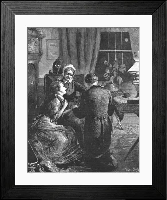 Framed Print : That Unfortunate Marriage, by Francis Eleanor Trollope; Suddenly Mrs Dobbs opened her arms, and f Creator: Sydney Prior Hall Framed Print : That Unfortunate Marriage, by Francis Eleanor Trollope; Suddenly Mrs Dobbs opened her arms, and f Creator: Sydney Prior Hall