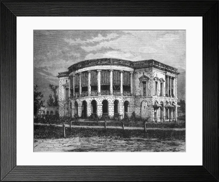 Framed Print : European Residence in Calcutta, c1891. Creator: James Grant Framed Print : European Residence in Calcutta, c1891. Creator: James Grant
