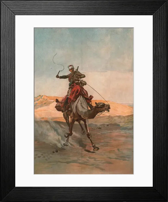 Framed Print : A Dispatch-Bearer Egyptian Camel Corps, 1888. Creator: Elizabeth Thompson Framed Print : A Dispatch-Bearer Egyptian Camel Corps, 1888. Creator: Elizabeth Thompson