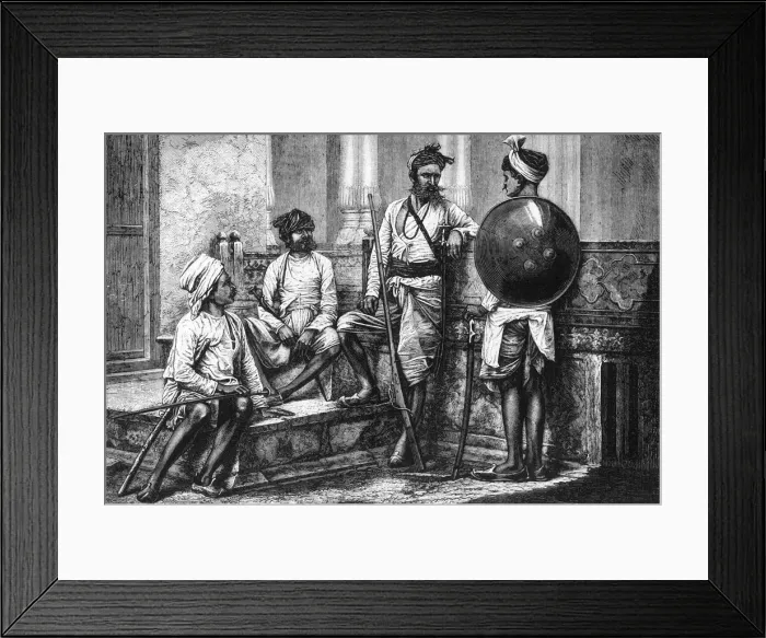 Framed Print : Group of Rajpoots, c1891. Creator: James Grant Framed Print : Group of Rajpoots, c1891. Creator: James Grant