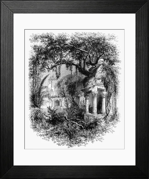 Framed Print : View in the Gardens of the Moguls Palace, Delhi, c1891. Creator: James Grant Framed Print : View in the Gardens of the Moguls Palace, Delhi, c1891. Creator: James Grant