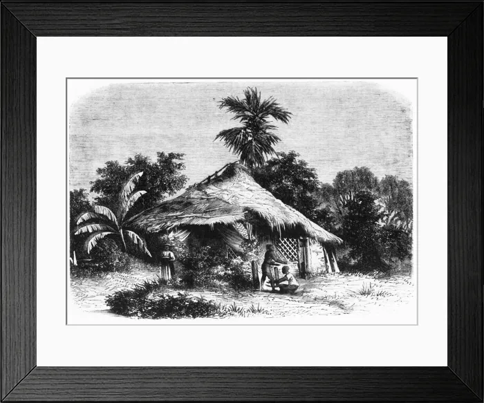 Framed Print : Native Hut at Bombay, c1891. Creator: James Grant Framed Print : Native Hut at Bombay, c1891. Creator: James Grant
